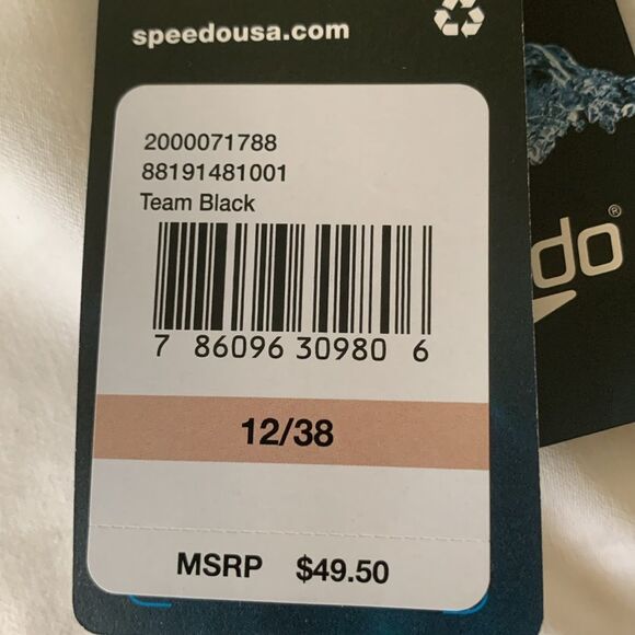 Speedo Black Pro LT One Piece Womens Swimsuit Size 12/38 Lessons/Competition - Picture 9 of 9